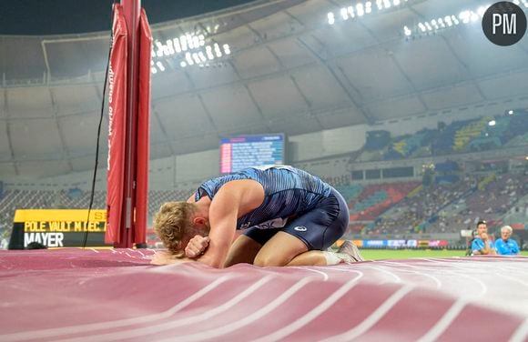 Kevin Mayer à Doha le 3 octobre 2019