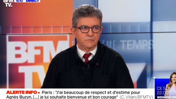 Jean-Luc Mélenchon agacé sur BFMTV