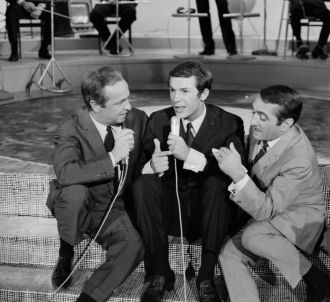 Guy Lux, Salvatore Adamo et <span>Jean Bardin en 1966</span>