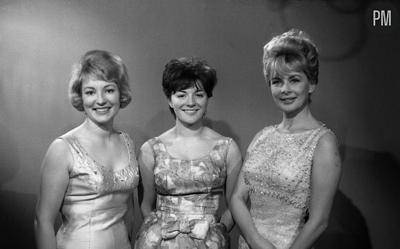 Les speakerines Jacqueline Caurat, Anne Marie Peysson et Jacqueline Huet en 1963