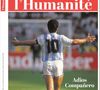 Diego Maradona en Une de "L'humanité".