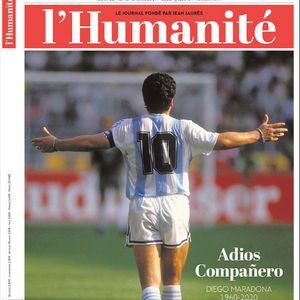 Diego Maradona en Une de "L'humanité".