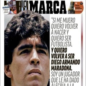 Diego Maradona en Une de "Marca"