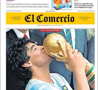 Diego Maradona en Une du 'Comercio'