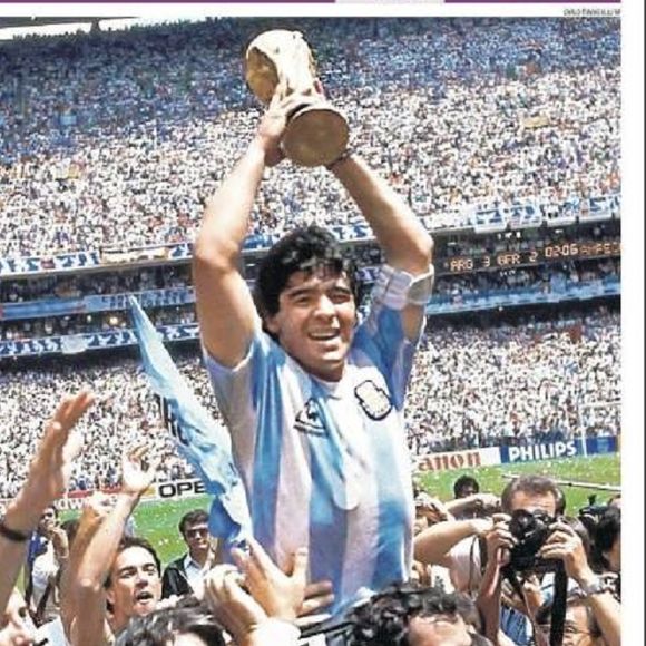 Diego Maradona en Une du "Times".