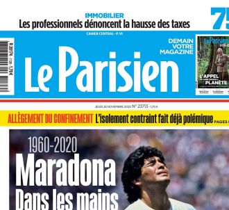 Diego Maradona en Une du 'Parisien'.