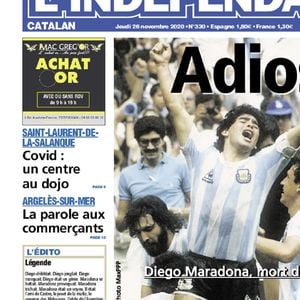 Diego Maradona en Une de "L'indépendant".