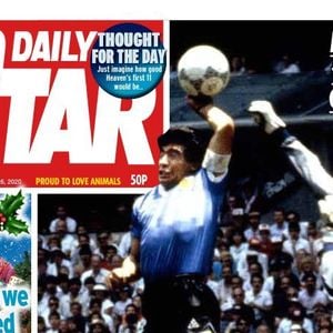 Diego Maradona en Une du "Daily Star".