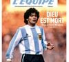 Diego Maradona en Une de "L'Equipe".