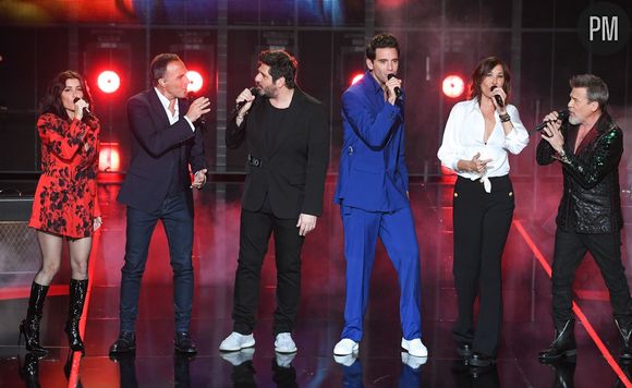 Jenifer, Nikos, Patrick Fiori, Mika, Zazie et Florent Pagny.