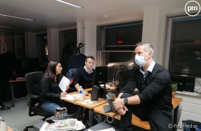 Salhia Brakhlia, Marc Fauvelle et Philippe Poulenard écrivent les lancements de l'émission