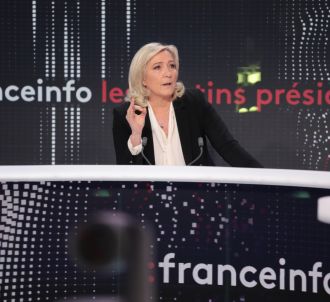Marine Le Pen sur le plateau des 'Matins présidentiels'...