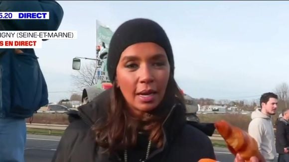 "Tu peux nous organiser 'Les grosses têtes' ici ?" : Karine Le Marchand débarque auprès des agriculteurs sur le blocage de l'A4