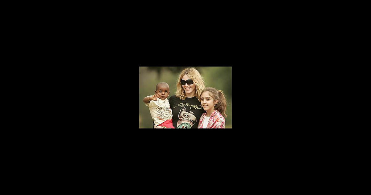 Madonna Son Fils Adoptif David Et Sa Fille Lourdes Photo Puremedias 