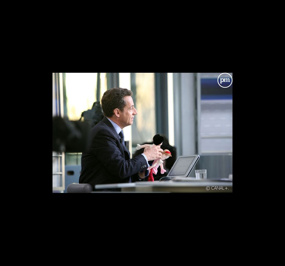 Nicolas Sarkozy, interrogé sur le plateau de "La Matinale" sur Canal +.