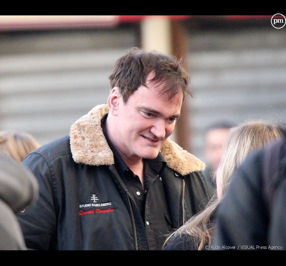 Quentin Tarantino sur le Tournage de son dernier film "Inglourious Basterds" à Paris dans le 18e arrondissement