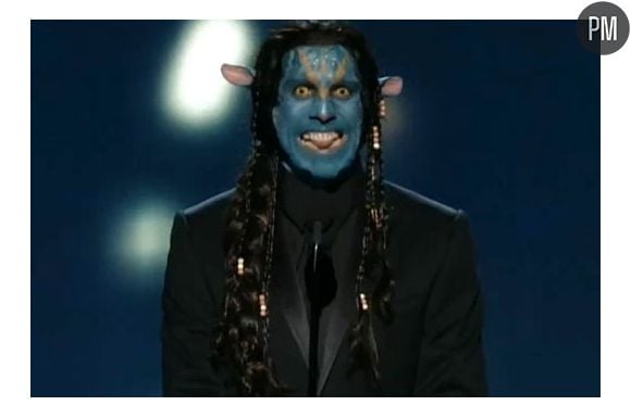 Ben Stiller métamorphosé en "Avatar" pendant la 82ème cérémonie des Oscars