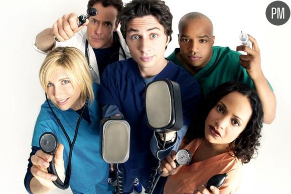 Sarah Chalke, John C. McGinley, Zach Braff, Donald Faison et Judy Reyes dans "Scrubs"