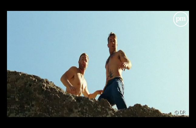 Gary Barlow et Robbie Williams dans le clip de "Shame"