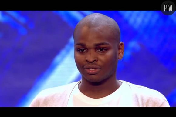 Cyril Cinelu dans "The X Factor" le 28 août 2010 à la télévision britannique.