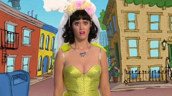 Le décolleté de Katy Perry censuré dans "1 rue Sésame"