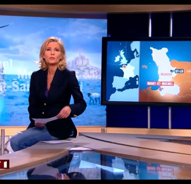 Claire Chazal, en jean, le 30 octobre 2010 sur TF1