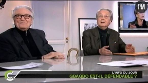 Roland Dumas et Jacques Vergès, le 5 janvier 2010 dans "C à vous" sur France 5