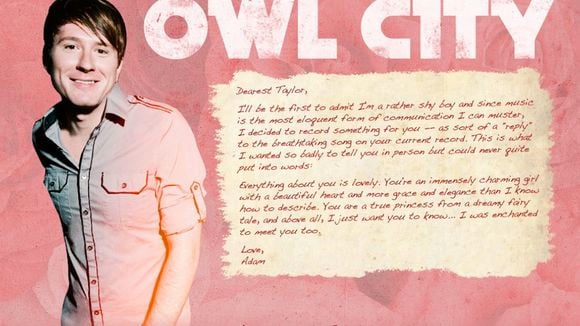 Owl City dédicace une chanson à Taylor Swift pour la Saint Valentin