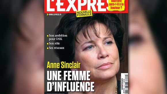 Anne Sinclair, "une femme d'influence" à la Une de L'Express