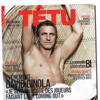 David Ginola pose en Une du mensuel gay Têtu