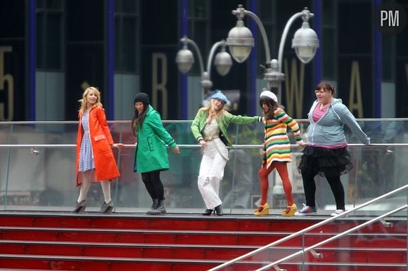 Le tournage de "Glee" à Times Square