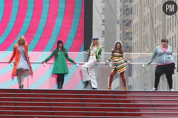 Le tournage de "Glee" à Times Square