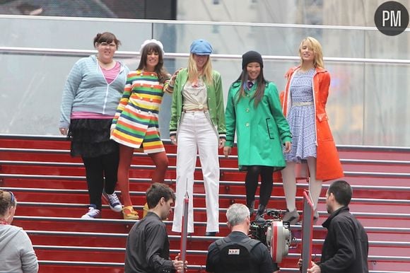 Le tournage de "Glee" à Times Square