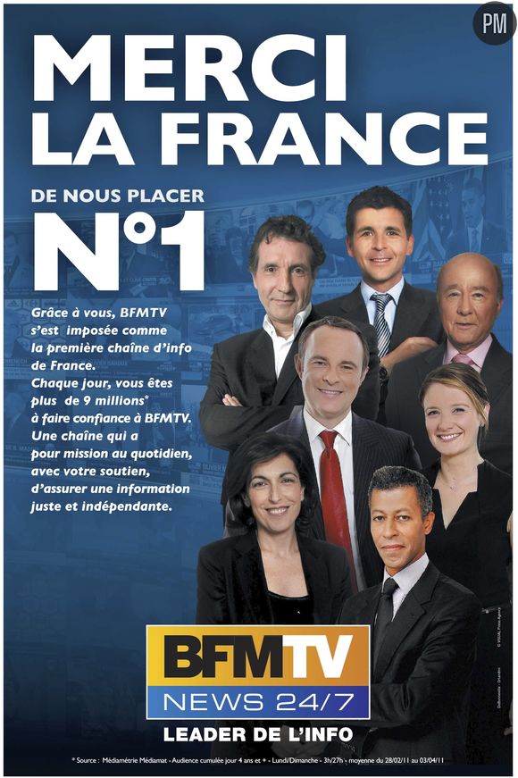 "Merci la France !", nouvelle campagne de BFM TV (avril 2011)