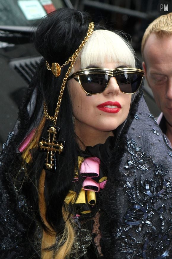 Lady Gaga à New York pour la promotion de son nouvel album le 23 mai 2011.