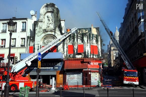 Incendie à l'Elysée Montmartre, le 22 mars 2011