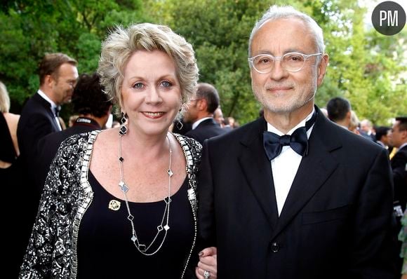 Françoise Laborde et son mari à "La Fête de la Fleur" le 23 juin 2011