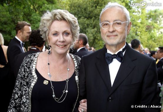 Françoise Laborde et son mari à "La Fête de la Fleur" le 23 juin 2011