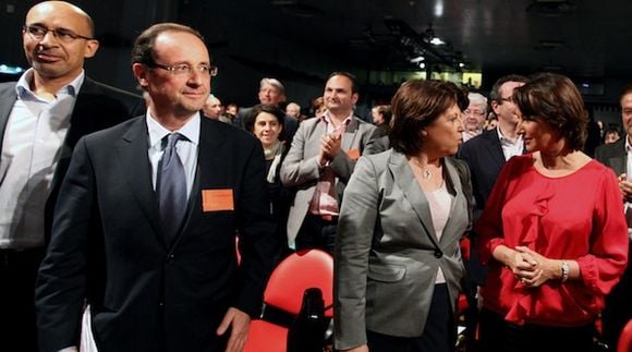 François Hollande, Martine Aubry et Ségolène Royal, en avril 2011