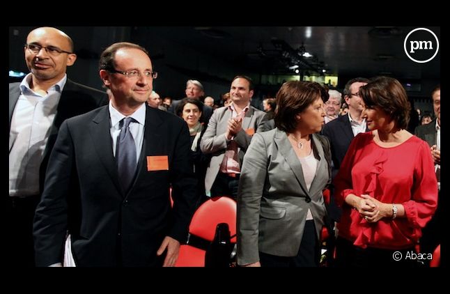 François Hollande, Martine Aubry et Ségolène Royal, en avril 2011