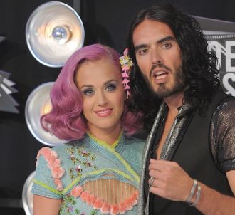 Katy Perry et Russell Brand lors des 'MTV Video Music...