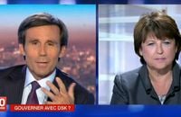 David Pujadas et Martine Aubry.