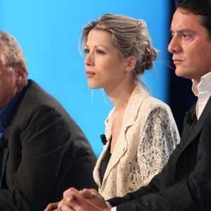 Tristane Banon et son avocat sur le plateau du Grand Journal de Canal + le 19 septembre 2011.