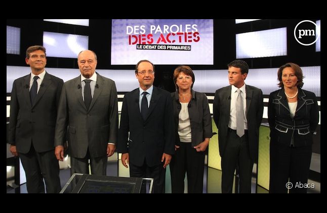 Les candidats aux primaires socialistes réunis lors d'un débat sur France 2