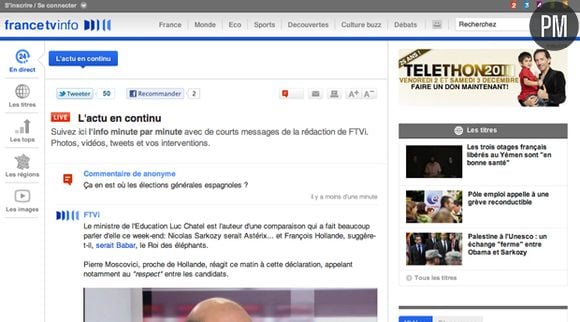 "France TV Info", la nouvelle plateforme info sur le Web de France Télévisions.