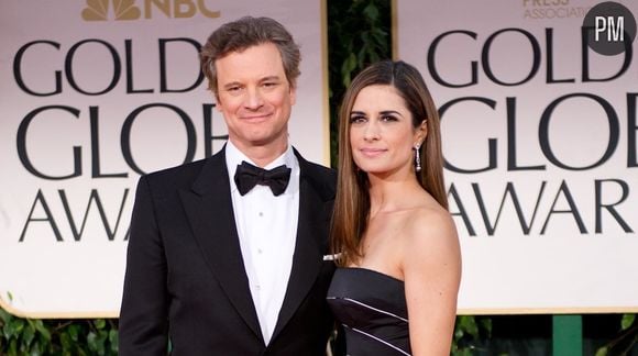 Colin Firth sur le tapis rouge des Golden Globes 2012