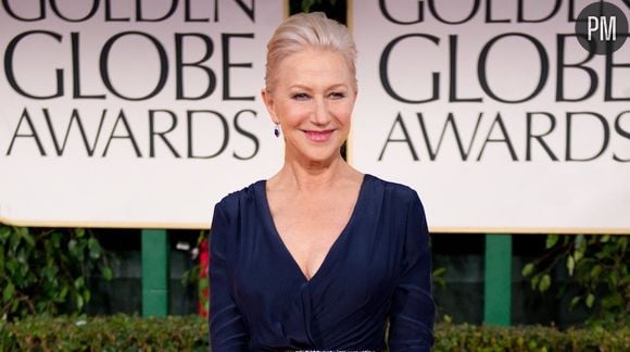 Helen Mirren sur le tapis rouge des Golden Globes 2012