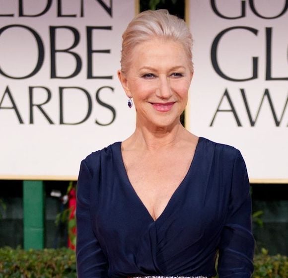 Helen Mirren sur le tapis rouge des Golden Globes 2012