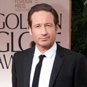 David Duchovny sur le tapis rouge des Golden Globes 2012