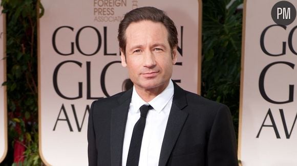 David Duchovny sur le tapis rouge des Golden Globes 2012